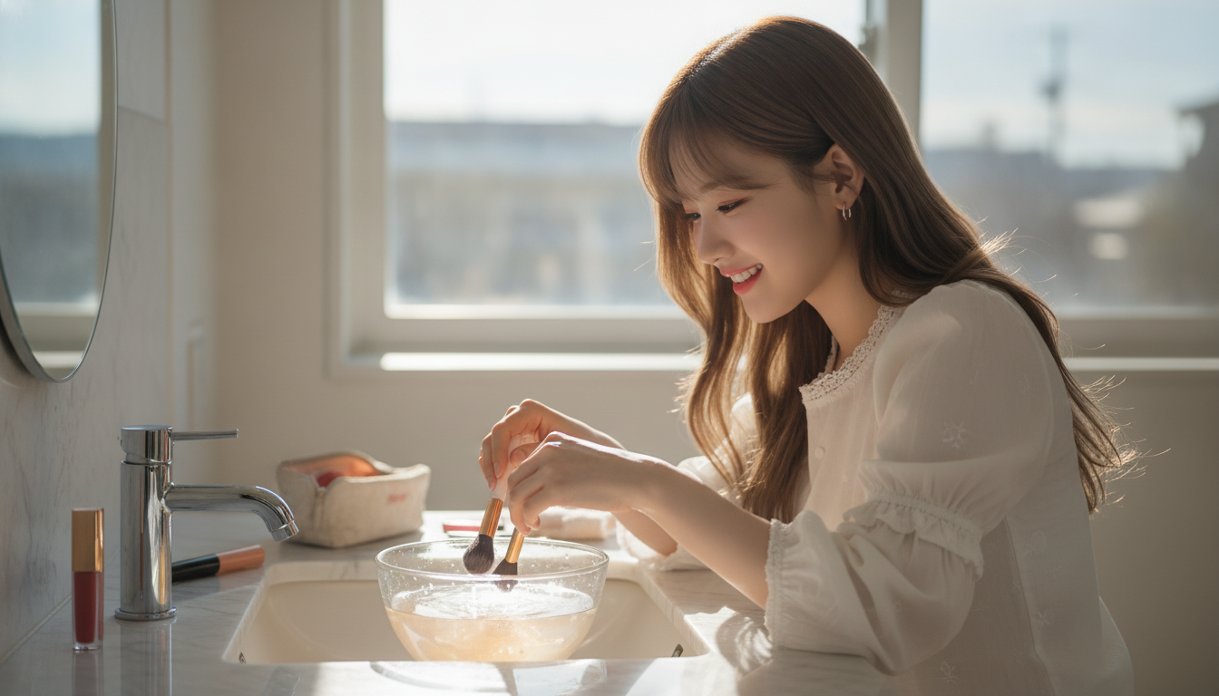 朝の光とメイクブラシ。まっさらな自分に戻るための小さな儀式