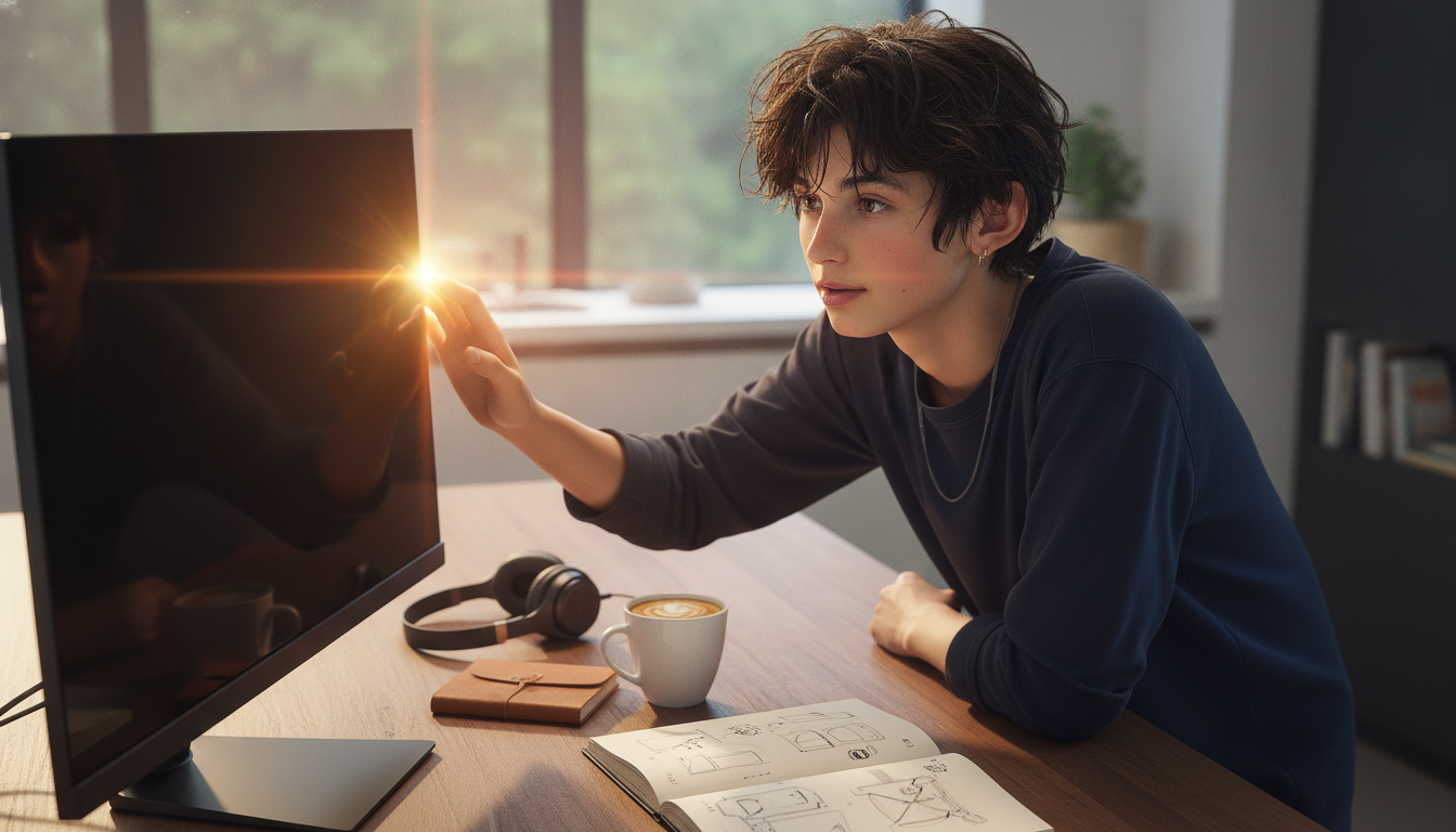 モニターに落ちた7月の光と、予定外の朝の過ごし方