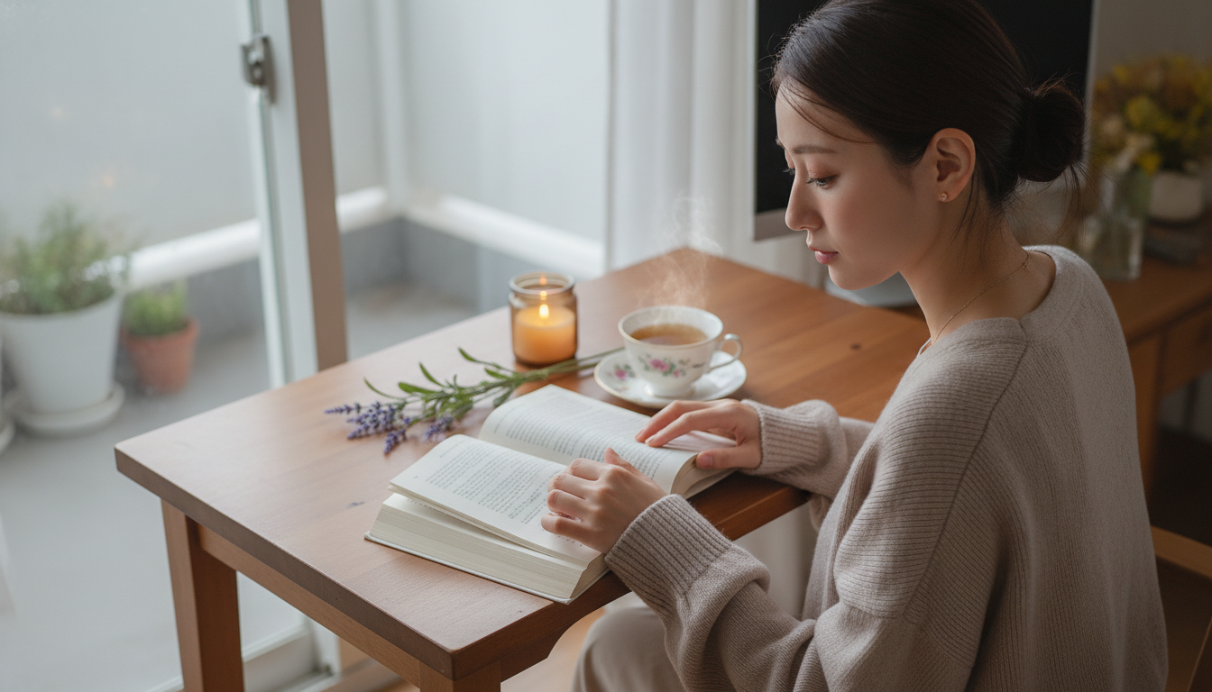 湿気を含んで波打つページと、真っ直ぐに直そうとする指先の力み