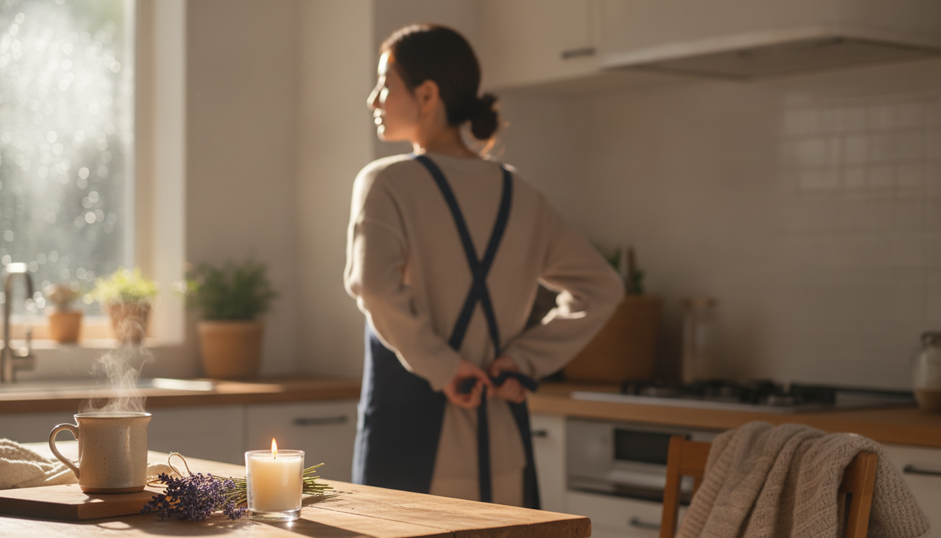 リネンの紐が教えてくれた、無意識の力みと朝の深呼吸