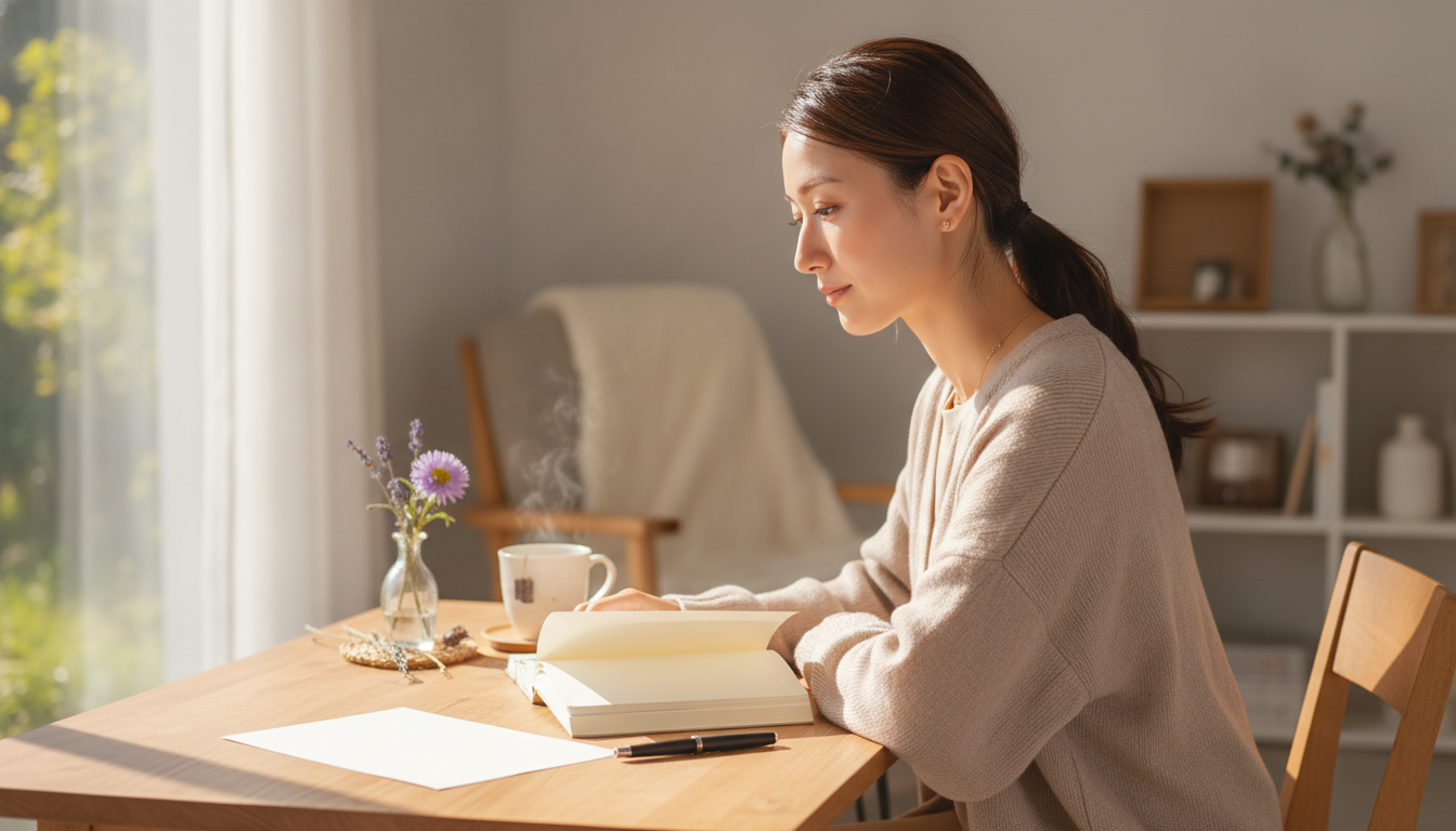 真新しいノートの一枚目をめくる朝と、空白がくれる小さな許容