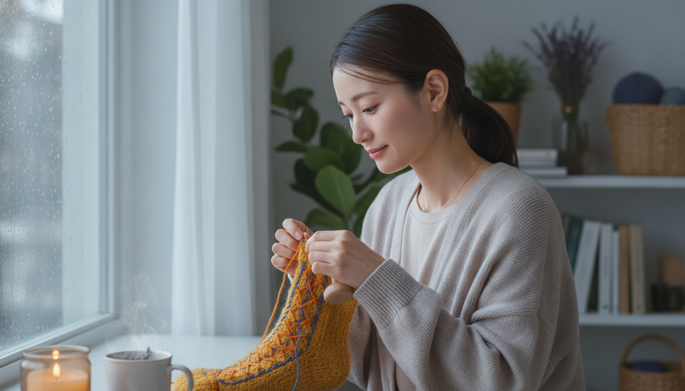 マスタード色の糸が交差する朝と、元通りを目指さない修復の形