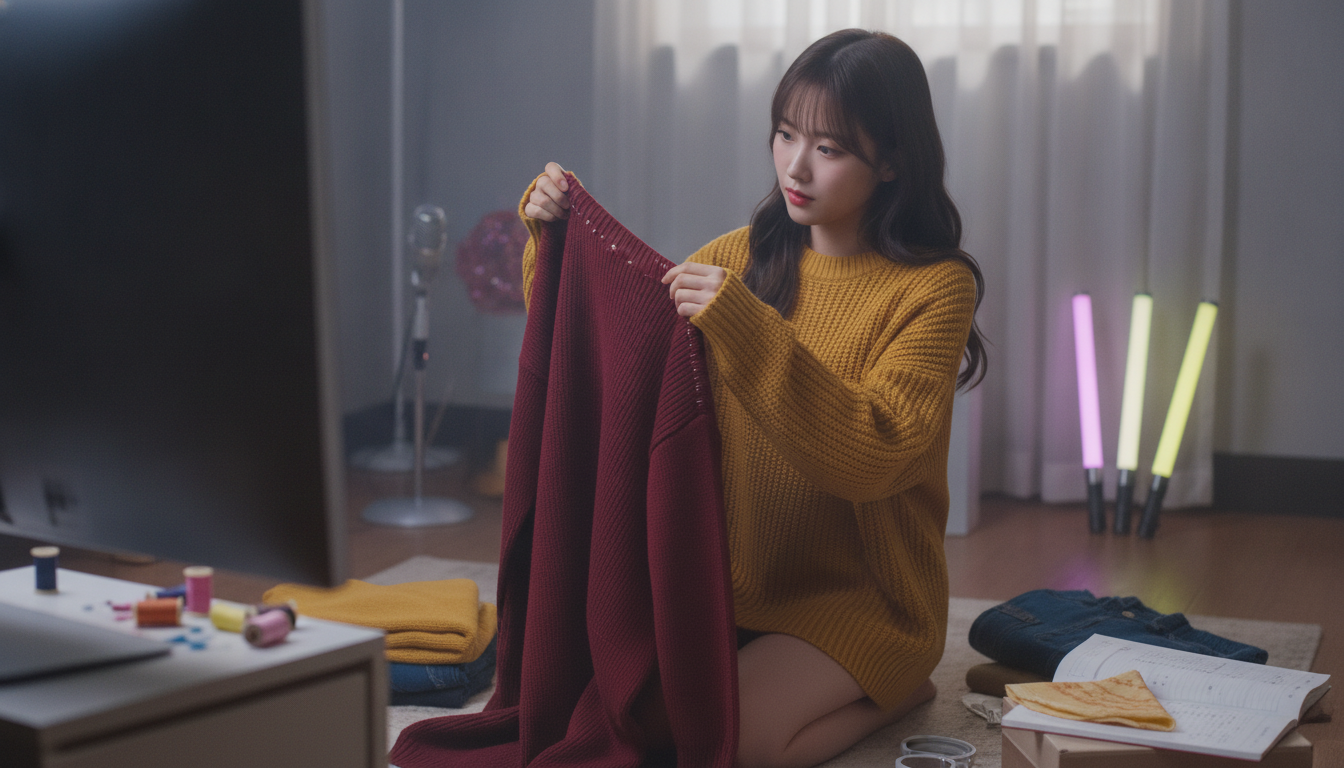 裏返した秋色ニットと、見えない縫い目がくれる確かな温度