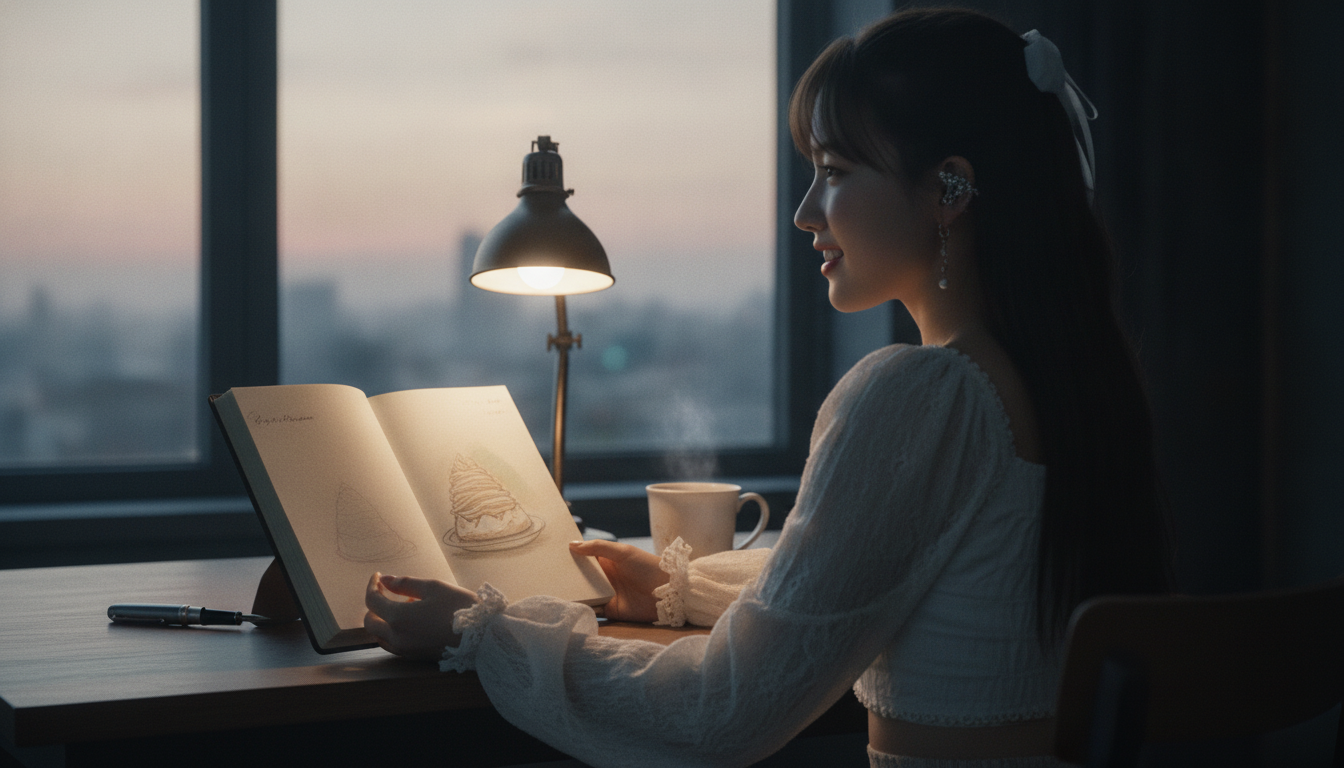 空白を残したカフェノートと、途中の私を面白がる朝の光