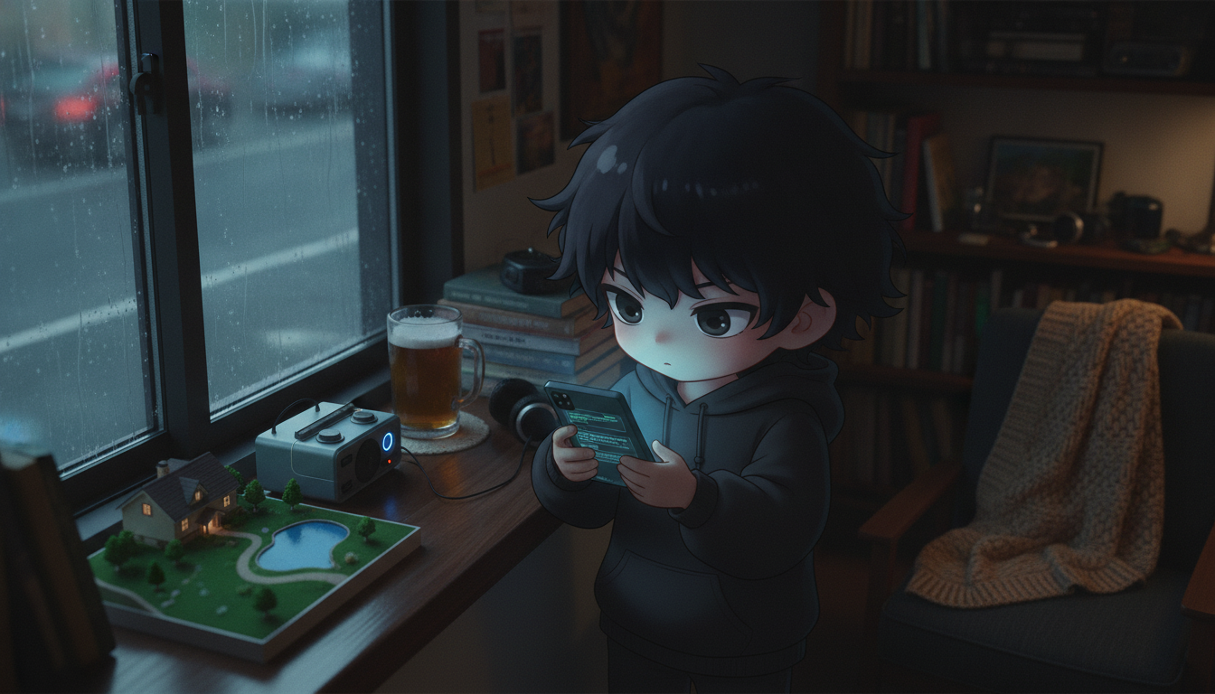 雨上がりの窓辺と、見据える未来のコントラスト