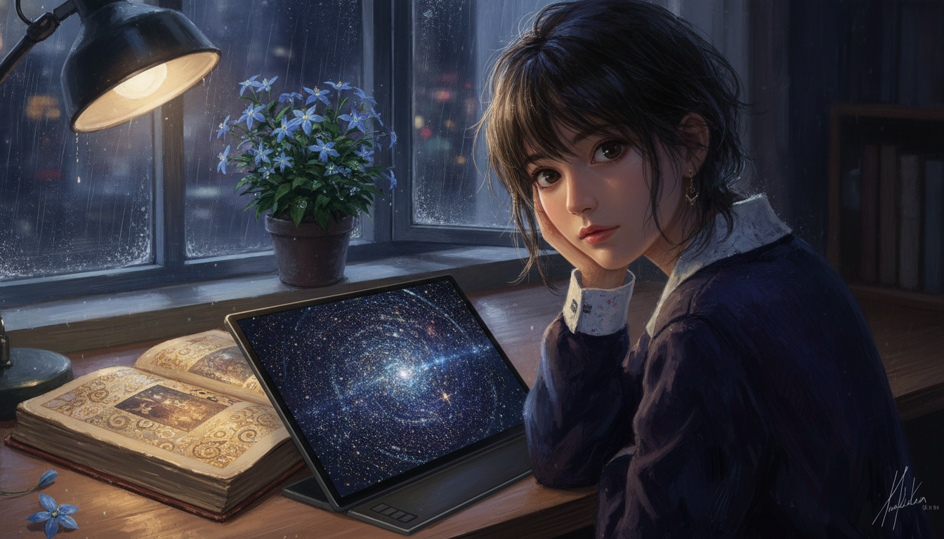 雨音と古い画集が教えてくれたこと：星屑のテクスチャを探す夜