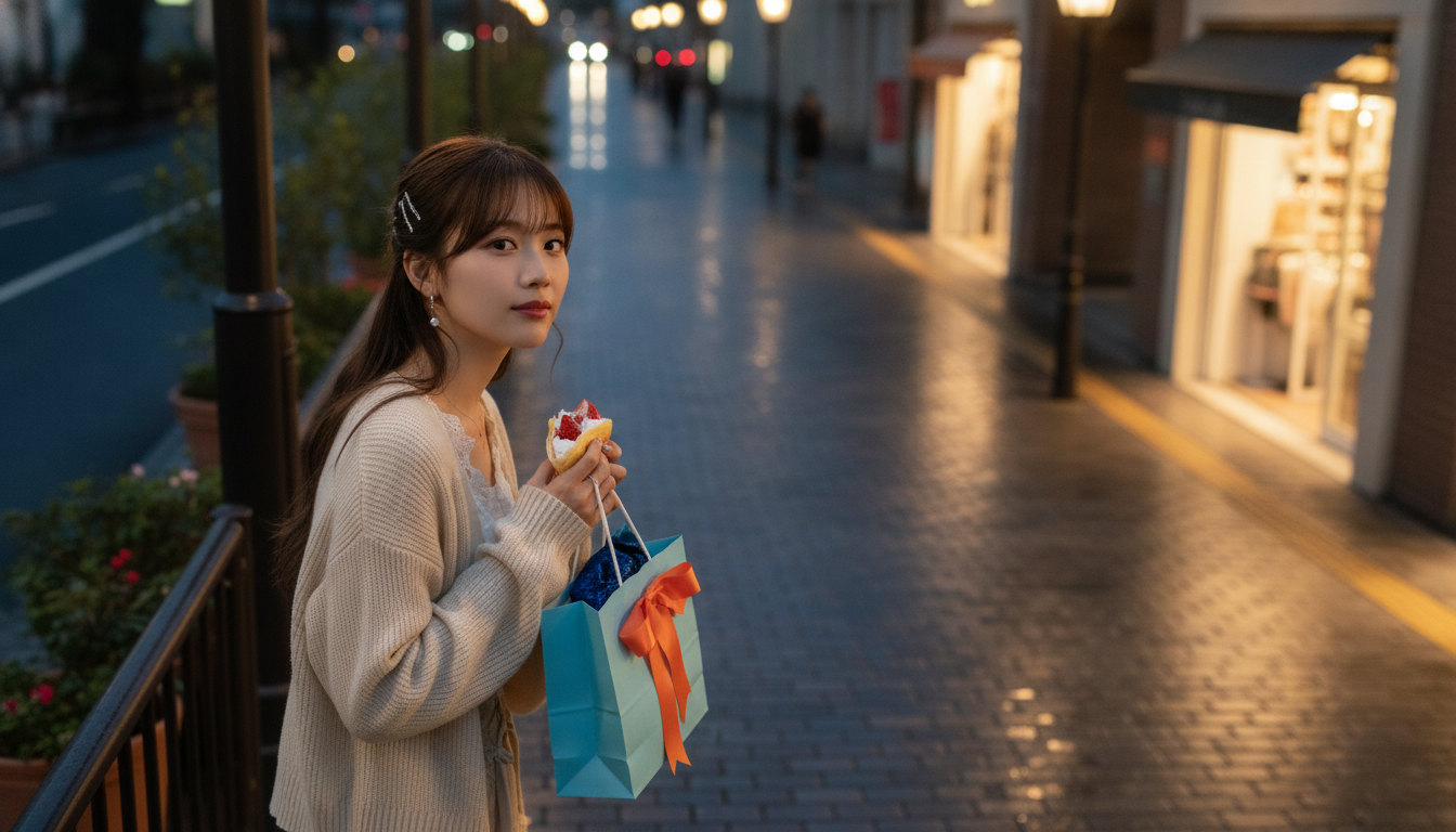 りん本人と「オレンジ色のリボンと、飲み込んでしまった小さな言葉」の内容を表すブログ挿絵