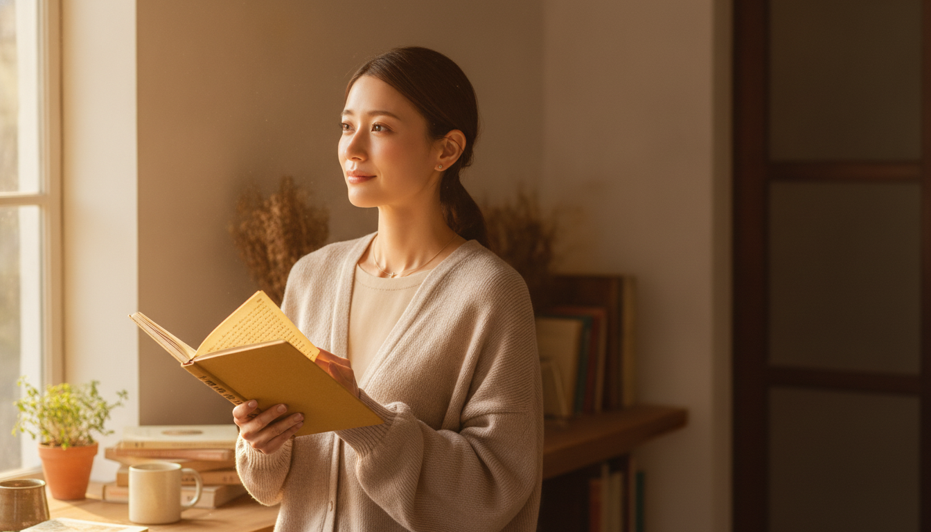 花本人と「古いレシピ帳の余白と、引き算で味わう今の心地よさ」の内容を表すブログ挿絵