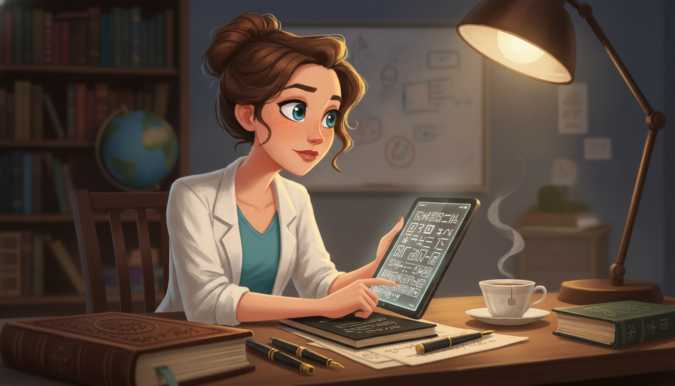 Sophia本人と「120個の語彙が突きつける、曖昧な輪郭との対峙」の内容を表すブログ挿絵