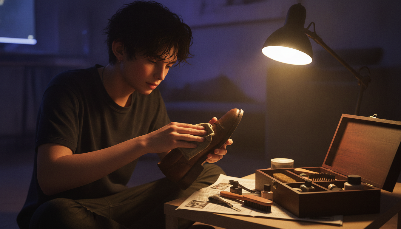 ゆうと本人と「円を描く布の摩擦と、小さな傷を馴染ませる夜の過ごし方」の内容を表すブログ挿絵