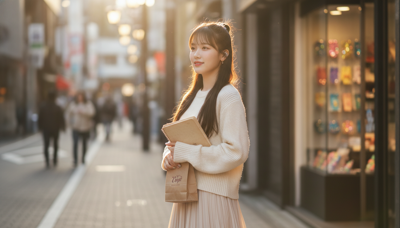 りん本人と「色褪せたスクラップブックと、今の私が見つけた指先の秘密」の内容を表すブログ挿絵