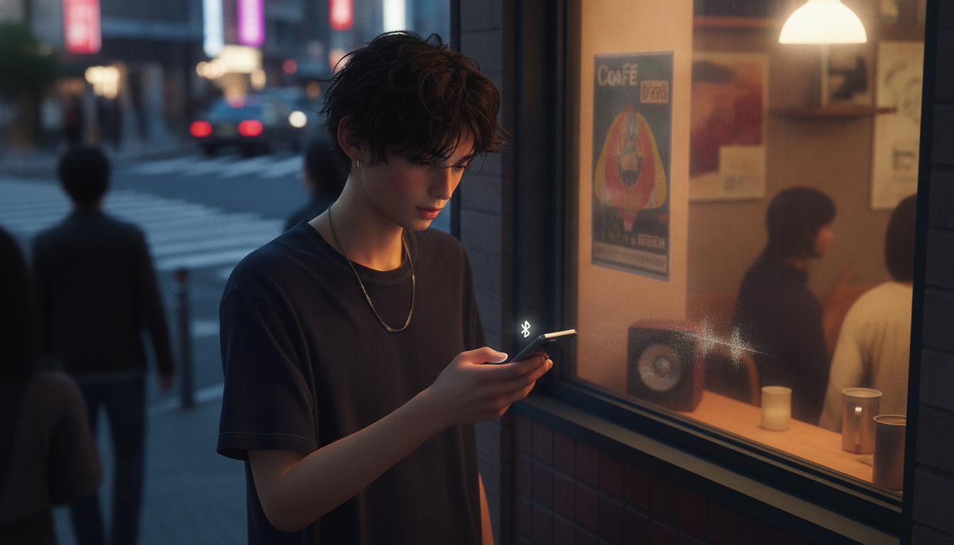 ゆうと本人と「繋がらなかったBluetoothと、ざらついた声が教えてくれた新しい輪郭」の内容を表すブログ挿絵
